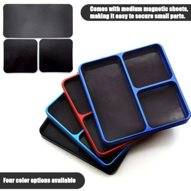 Magnetic Electronic Repair Screws and Parts Organizer Parts Tray Screws Holder for Organization Magnet Tool Tray Red - Image 4