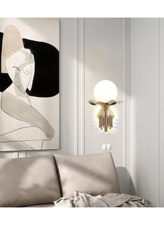 Luxury 7480-W Dimmable Gold LED Wall Lamp With Elegant Design Wall Lamp 3 Adjustable Lighting Levels for Bedrooms and Living Spaces