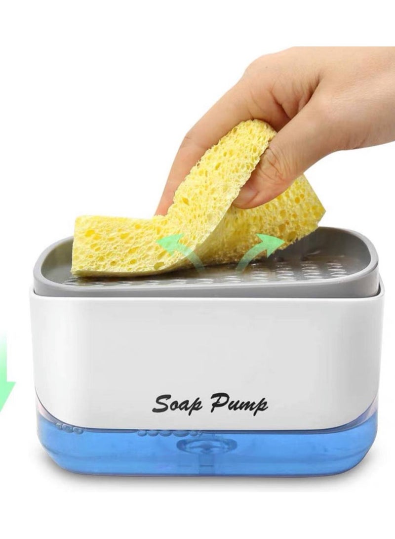 250ml Soap Dispenser and Sponge Holder | Leak-Proof and Easy to Clean - Rg  - Image 1