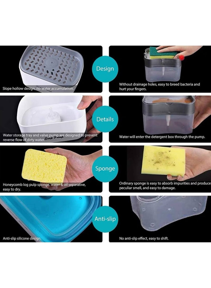 250ml Soap Dispenser and Sponge Holder | Leak-Proof and Easy to Clean - Rg  - Image 4