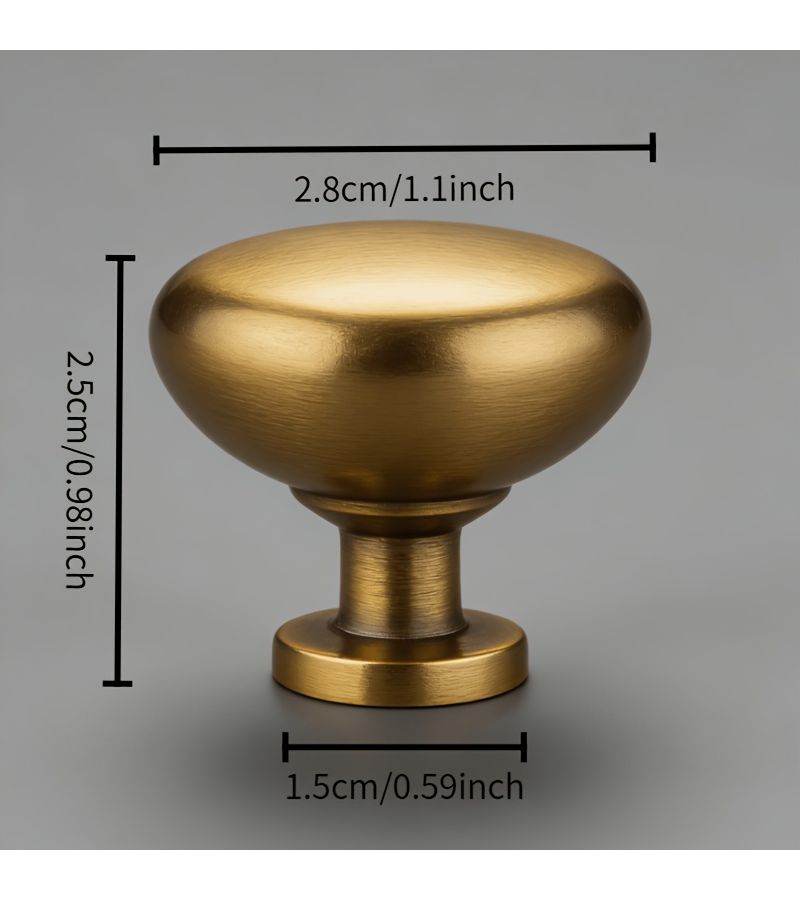 2pcs Vintage Brass Round Pulls for Cabinet Wardrobe Drawer Hardware - Image 3
