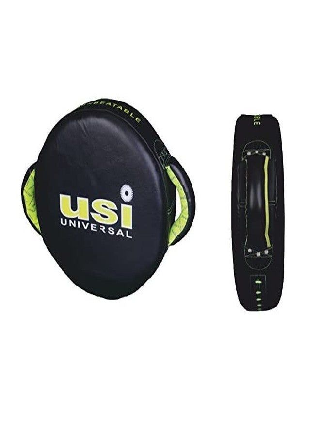 USI UNIVERSAL THE UNBEATABLE MMA Boxing Training Hit Shield, Target Kick Thai Strike Pad Single Pc, 627MW Hit Shield (Makiwara), Leather & Pu Combination, Dense Airform Padding with Air Pocket, Round - Image 4
