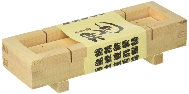 JapanBargain, Sushi Press Maker Rectangular Wooden Oshizushi Box Sushi Mold Oshizushihako, 8.5 inch x 2.75 inch - Image 1
