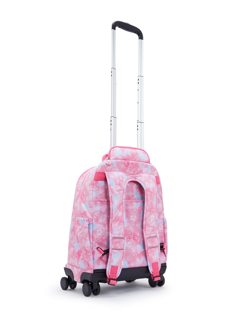 kipling - New Zea Kids' Large Wheeled Backpack with Laptop Protection Garden Clouds - Image 1
