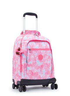 kipling New Zea Kids' Large Wheeled Backpack with Laptop Protection Garden Clouds  - Image 2