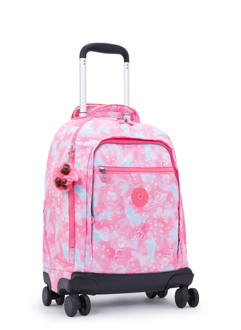 kipling - New Zea Kids' Large Wheeled Backpack with Laptop Protection Garden Clouds - Image 1