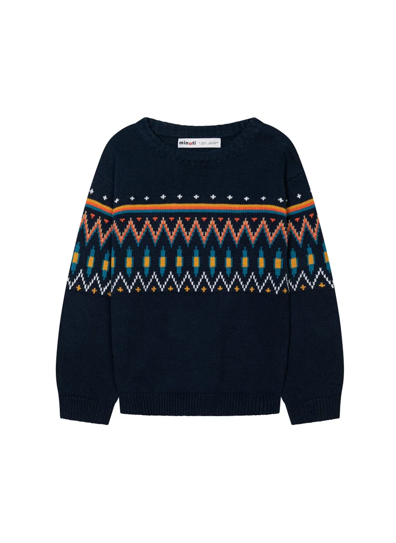 MINOTI Bright Jacquard Knit Jumper