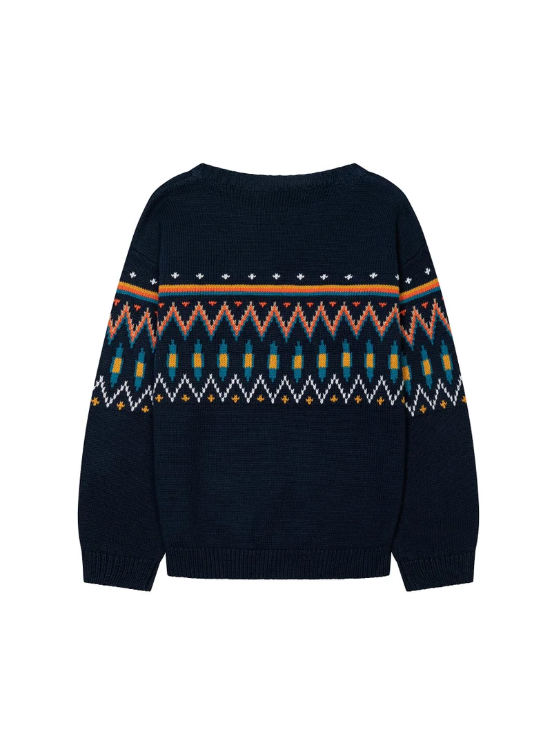 MINOTI Bright Jacquard Knit Jumper