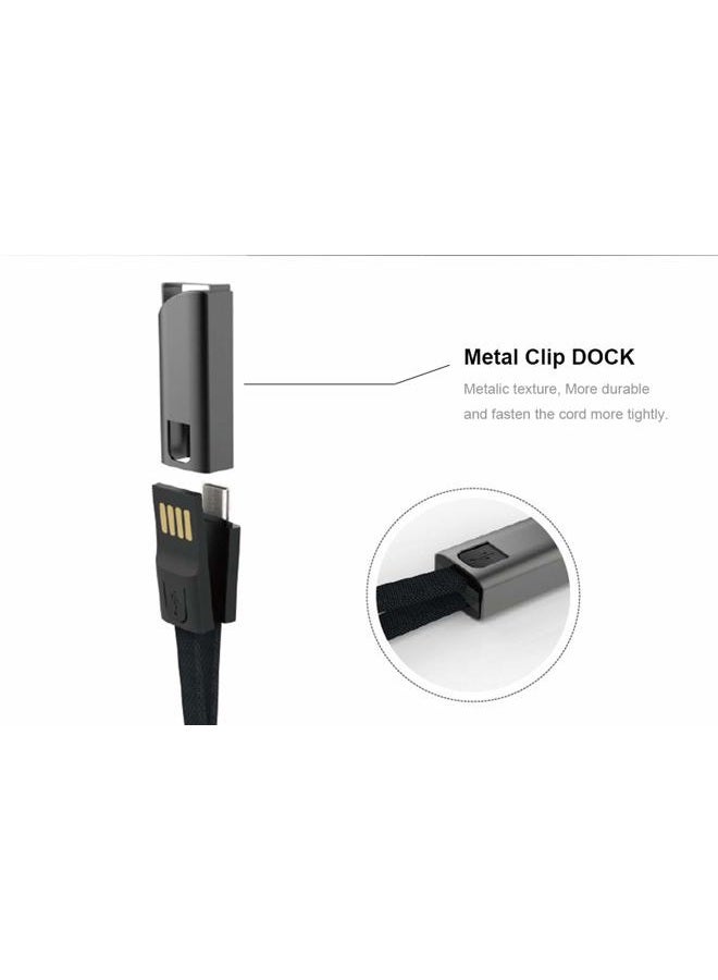 ApexOne USB C Charger Cable, Portable Keychain 0.75ft Short Type-C Charging & SYNC Nylon Braid Cord, Compatible with Samsung S9 S8 Note 9 8 LG V30 G6 Oneplus  - Image 4