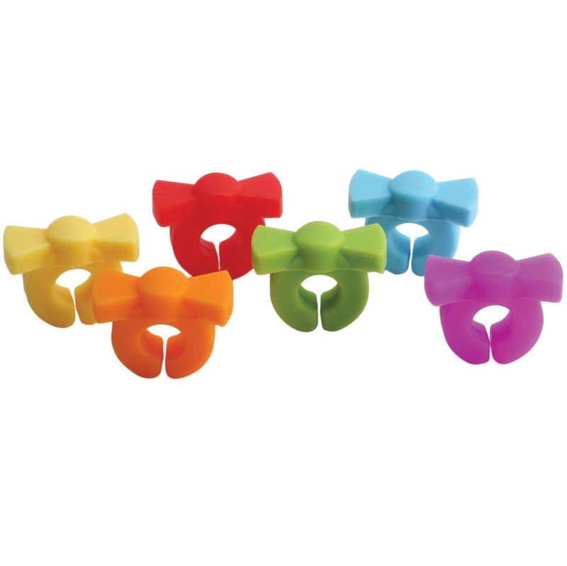 Joie Bow Tie Drink and Wine Charm Set, Set of 6, Multicolor - Image 2