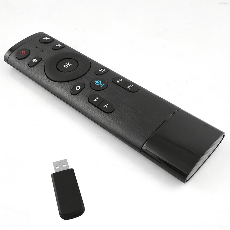 Wireless Remote Control With USB Receiver Voice Input For Smart TV Android TV Box HTPC PC Projector Black - Image 1