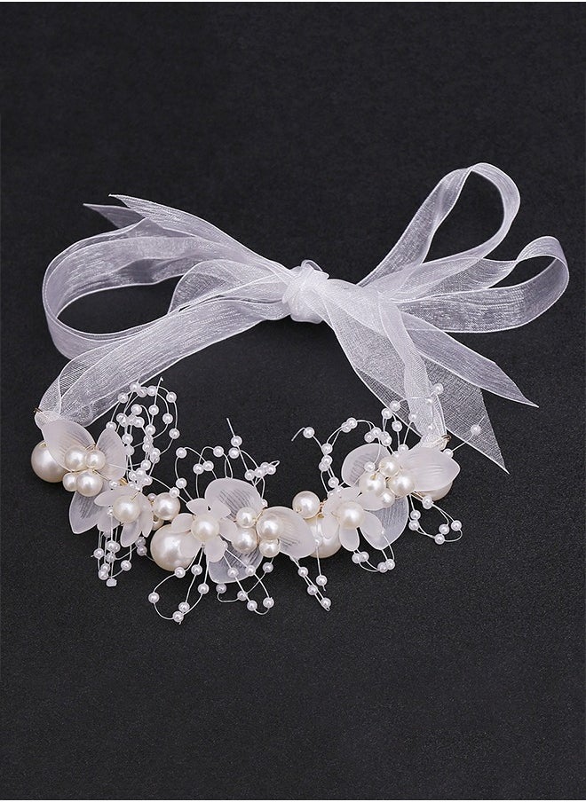 Generic Bridal Wreath Hair Bands Children's Hair Accessories White  - Image 3
