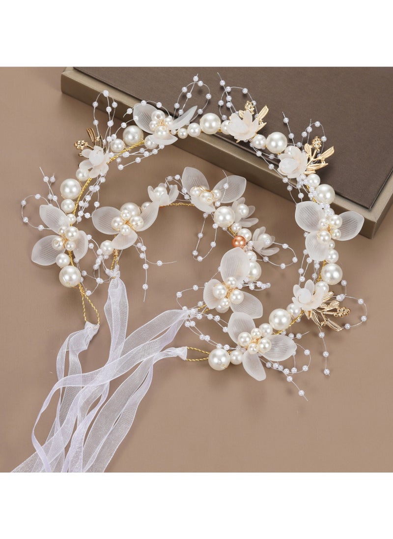 Generic Bridal Wreath Hair Bands Children's Hair Accessories White  - Image 1