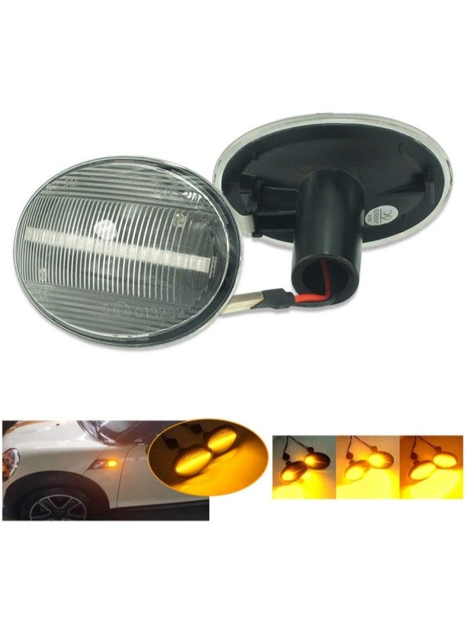 klarako Dynamic & Normal Car LED Side Marker Light Indicator for Cooper R55 R56 R57 R58 R59 CLR56LSMSM Side Light Turn Signal Light Sequential Blinker Light  - Image 1
