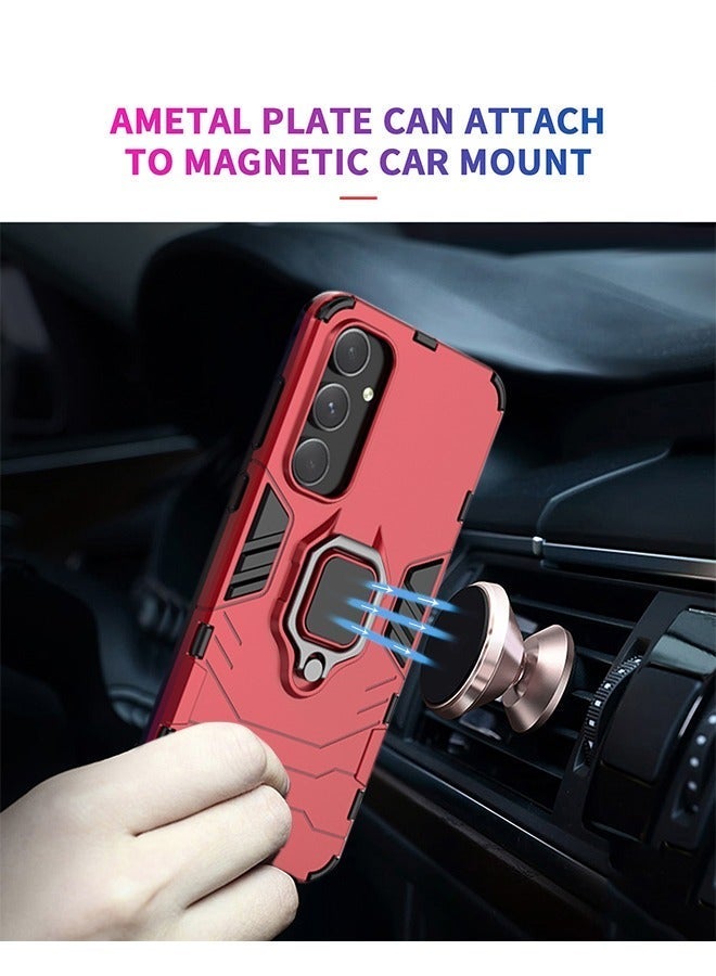 X-level Samsung Galaxy A55 5g Case Cover with Ring Kickstand Stand Back Protective Armor Dual Layer Shockproof Anti-Scratch Cover Protector Car Mount Comfortable Touch shell Phone Holder Accessory - Image 3