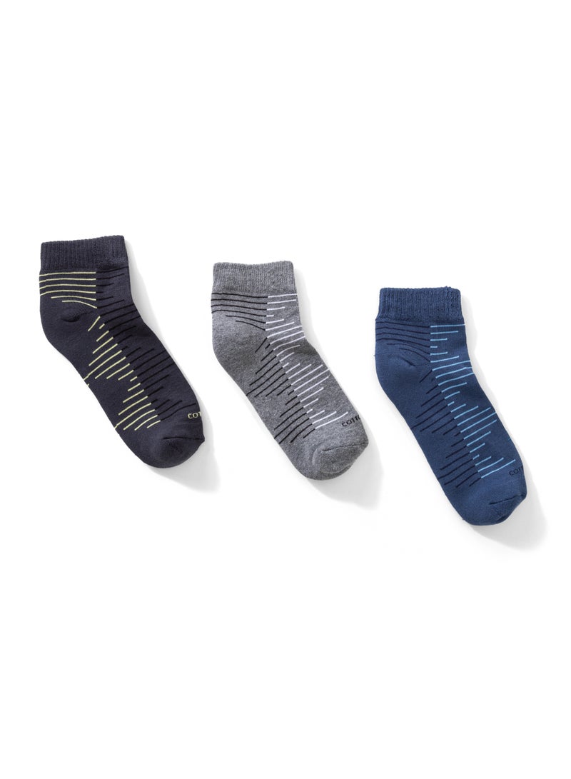 COTTONIL Pack Of 6 Cotton Half Towel Socket Socks Code 47 - Image 3