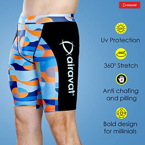 AIRAVAT Swimming Jammer, Swim Wear, 1511 Orca Swimming Short for Men, Quick Drying, Swimming Costume for Men (XL, Blue) - Image 4