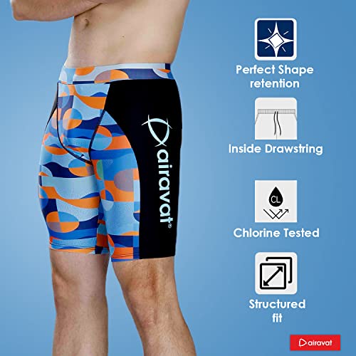 AIRAVAT Swimming Jammer, Swim Wear, 1511 Orca Swimming Short for Men, Quick Drying, Swimming Costume for Men (XL, Blue) - Image 3