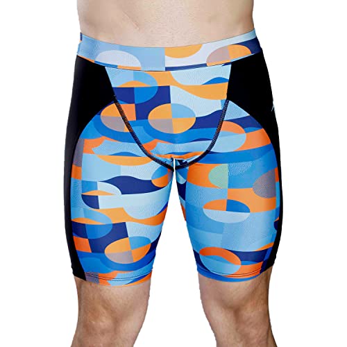 AIRAVAT Swimming Jammer, Swim Wear, 1511 Orca Swimming Short for Men, Quick Drying, Swimming Costume for Men (XL, Blue) - Image 1