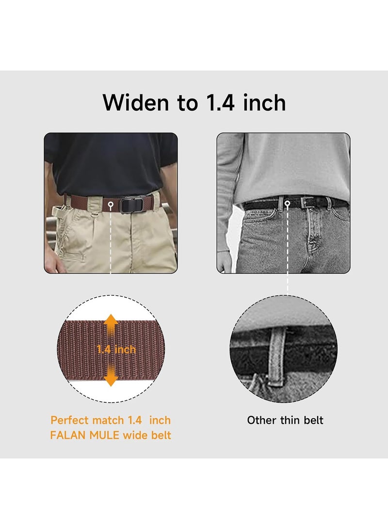 Automatic Nylon Belt for Men & Women - Fashionable, Adjustable, Durable, and Comfortable Waist Belt for Casual & Formal Wear, Everyday Use, and Outdoor Activities Brown - Image 5