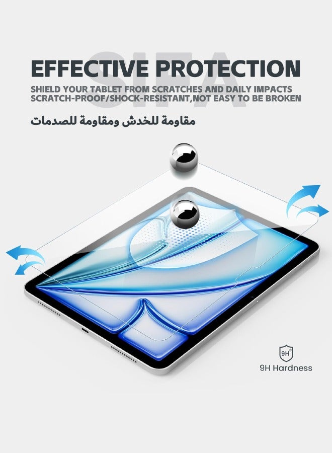 2 Pack Screen Protector for iPad Air 11-inch 2024 (6th Generation), [Ultra HD][9H Hardness][Anti Scratch][Anti Bubble][Pencil Compatible] Tempered Glass Screen for iPad Air 6 11-inch(Boxed, 2 Pack)  - Image 4