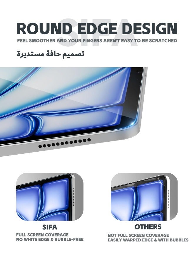 2 Pack Screen Protector for iPad Air 11-inch 2024 (6th Generation), [Ultra HD][9H Hardness][Anti Scratch][Anti Bubble][Pencil Compatible] Tempered Glass Screen for iPad Air 6 11-inch(Boxed, 2 Pack)  - Image 3