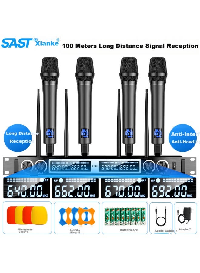 Sast Ok-186 Wireless Microphone Uhf Band For Home Ktv Singing, Stage Hosting, Lecturing, Karaoke, Conference, Speaker System, Amplifier, Fm Universal One-to Microphone - Image 1
