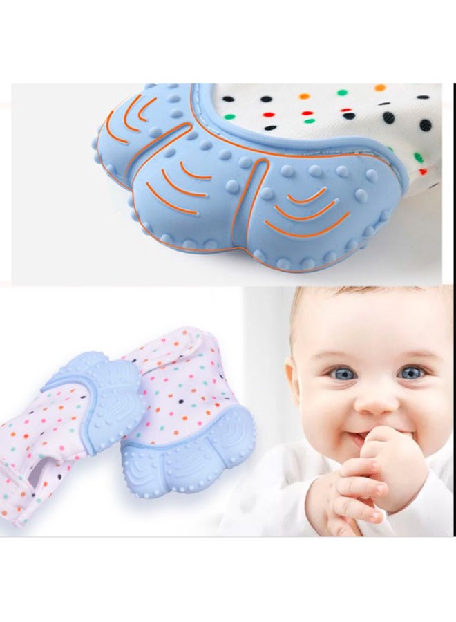 Linefy Soft Silicone, BPA, and Phthalate Free Self-soothing Pain Relief Teething Gloves for Baby (0-6 Months) - Image 4