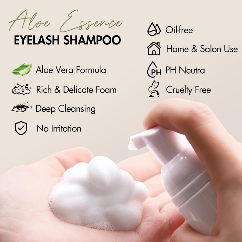 Embagol Lash Shampoo Concentrate Lash Cleaning for Eyelash Extensions Anti-allergic Hypoallergenic and Non-irritation Cleanser for Salon & Home Use(10 bags) - Image 2