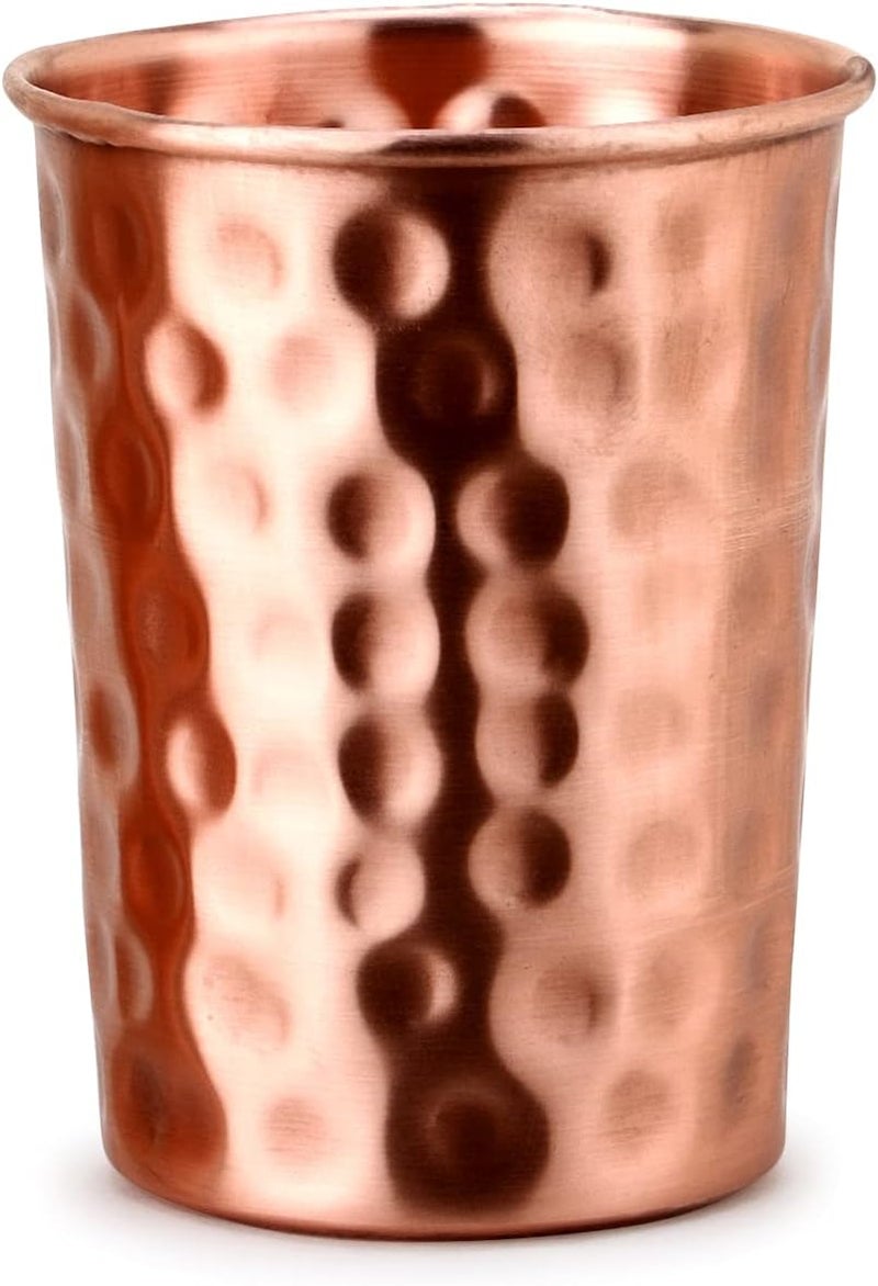 Zap Impex Copper Hammered Glass, 250ml, Set of 2 - Image 3