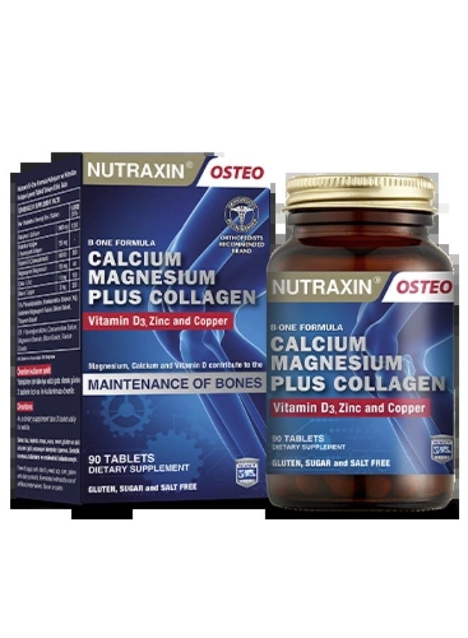 NUTRAXIN B-One Formula Calcium Magnesium Plus Collagen 90 Tablets