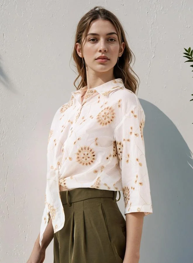 2Xtremz 2Xtremz Schiffli Embroidered Shirt
