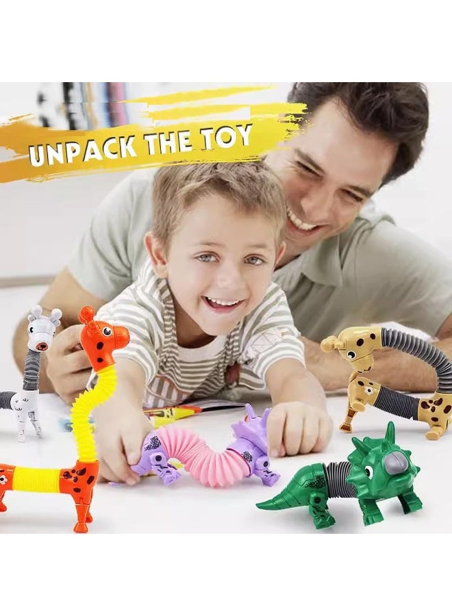 RAHAYM 5 Pack Pop Tubes,Dog pop Tubes, Animal pop Tubes Fidget Toys,Sensory Tubes Fidget Toys for Kids,Toddler Sensory Toys,Fidget Tubes Party Favors,School Reward,Gift for Kids (5 Pcs, Classic Style) - Image 3