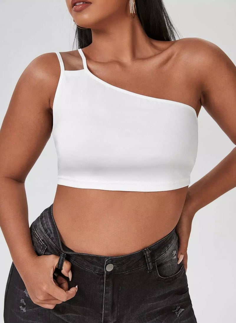 Plus One Shoulder Solid Top - Image 1
