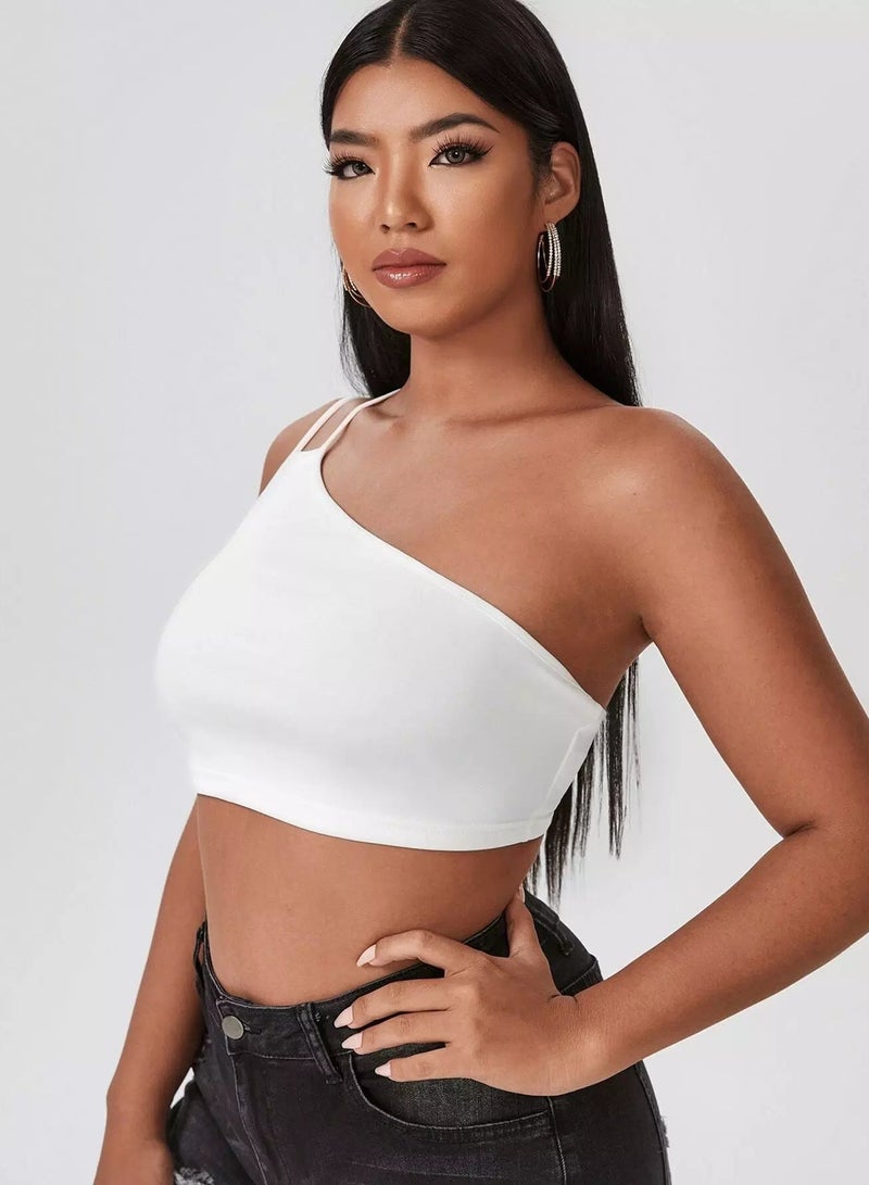 Plus One Shoulder Solid Top - Image 5
