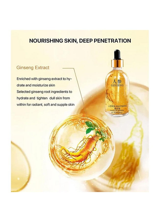 Peehss - Ginseng Anti Wrinkle Serum, Ginseng Polypeptide Anti-Ageing Essence, Ginseng Extract Liquid, Korean Ginseng Anti Aging Essential Oil Tighten Moisturizing Smooth Skin Reduce Fine Lines (2 Bottles) - Image 1