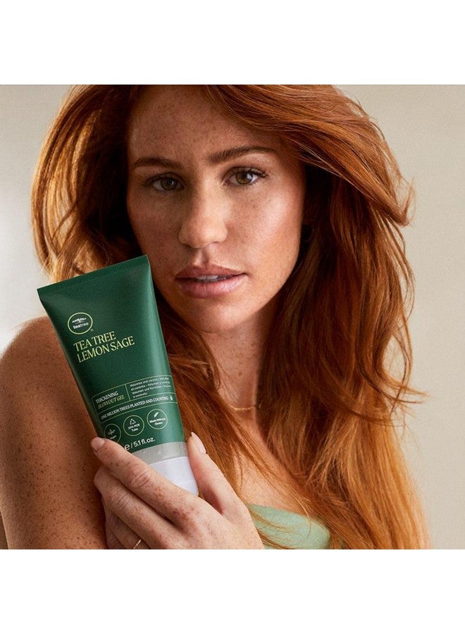 Tea Tree Lemon Sage Thickening Blowout Gel, Volumizing Hair Gel, For Fine Hair, 5.1 fl. oz. - Image 4