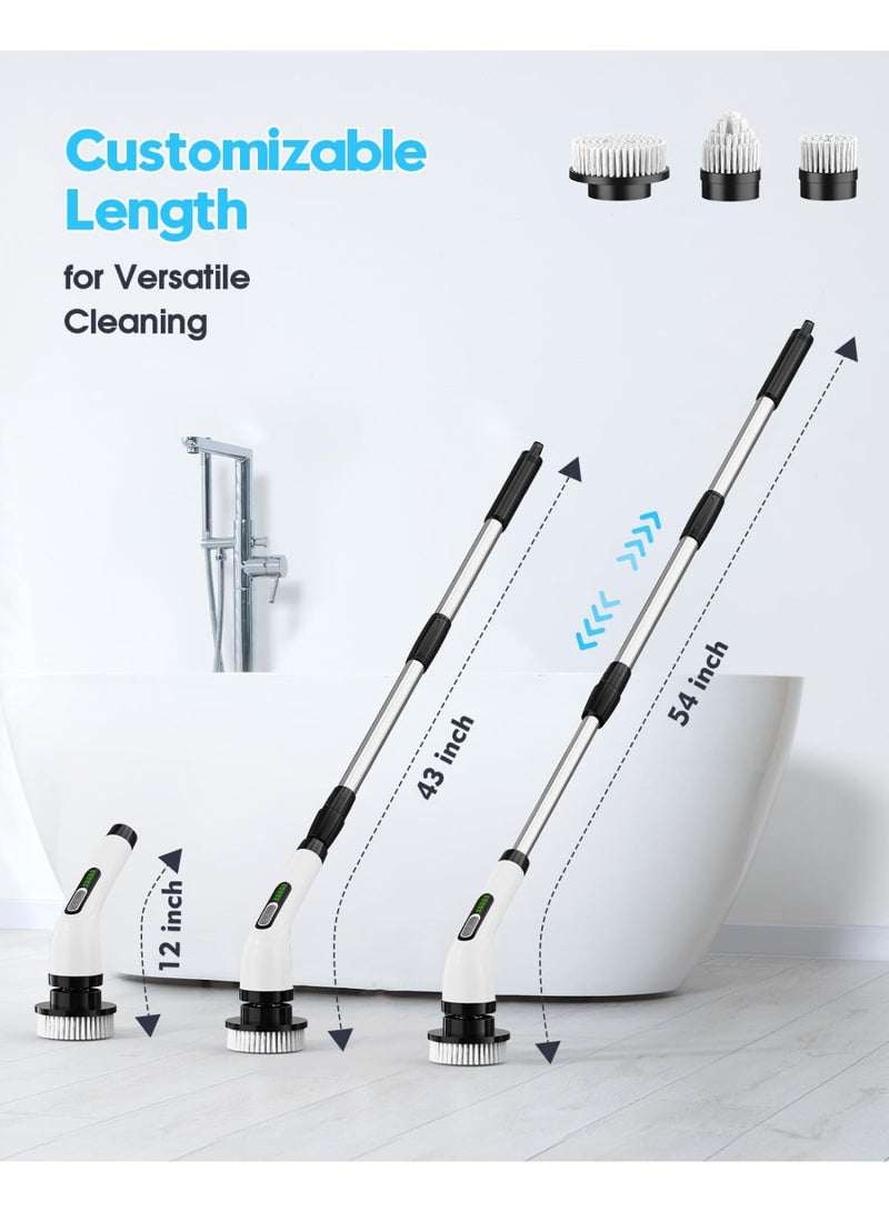 Highyes Electric Spin Scrubber for Cleaning Bathroom: Cordless Power Shower Scrubber - Electric Cleaning Brush for Tile Tub - Image 3