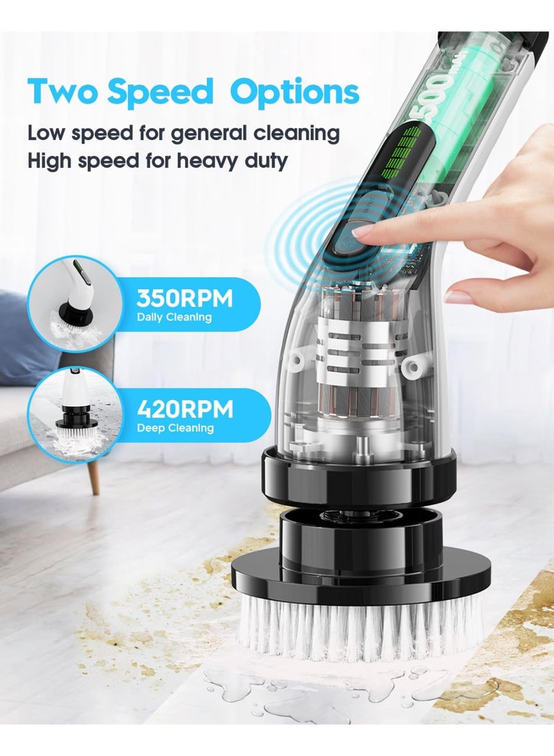 Highyes Electric Spin Scrubber for Cleaning Bathroom: Cordless Power Shower Scrubber - Electric Cleaning Brush for Tile Tub - Image 4