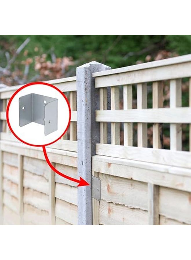 Asixxsix 10 قطعة 50 مم مشابك سياج فولاذية مجلفنة على شكل حرف U، مشابك تركيب مضادة للسرقة ومضادة للاهتزاز - Image 3