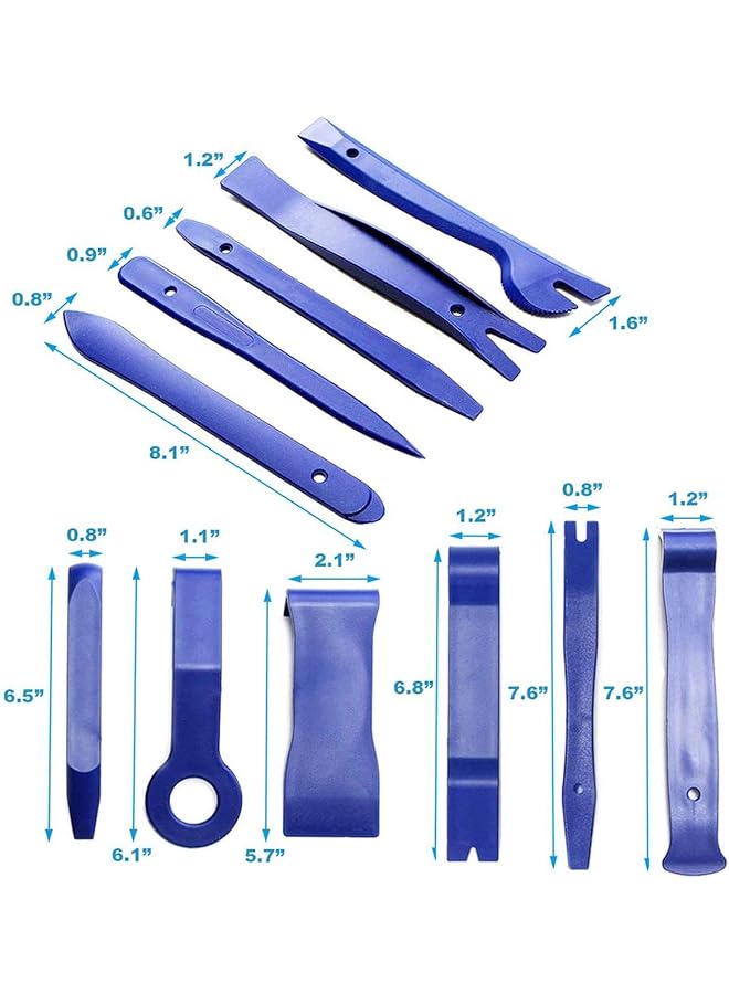 Bingcute Trim Removal Tool, Auto Panel Removal Tool Car Interior Trim Kit Fastener Rivet Remover Plastic Pry Tool For Automotive Radio Stereo Dash, Car Upholstery Toolkit - Image 2