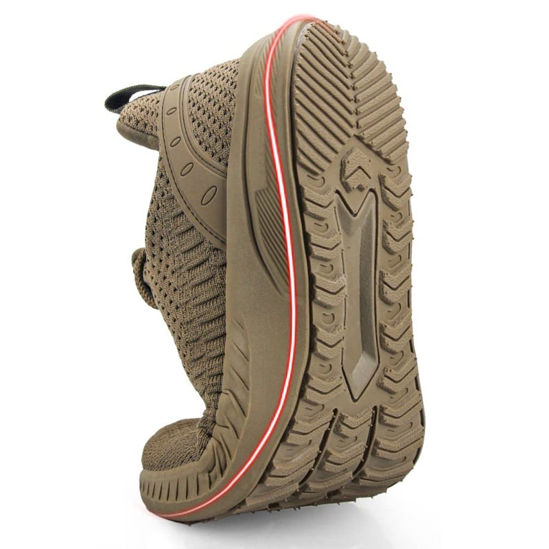 Feethit Womens Running Shoes Walking Tennis Shoes Breathable Lightweight Gym Sneakers for Travel Gym Work Woman Waitress Nurse Khaki 9 - Image 4