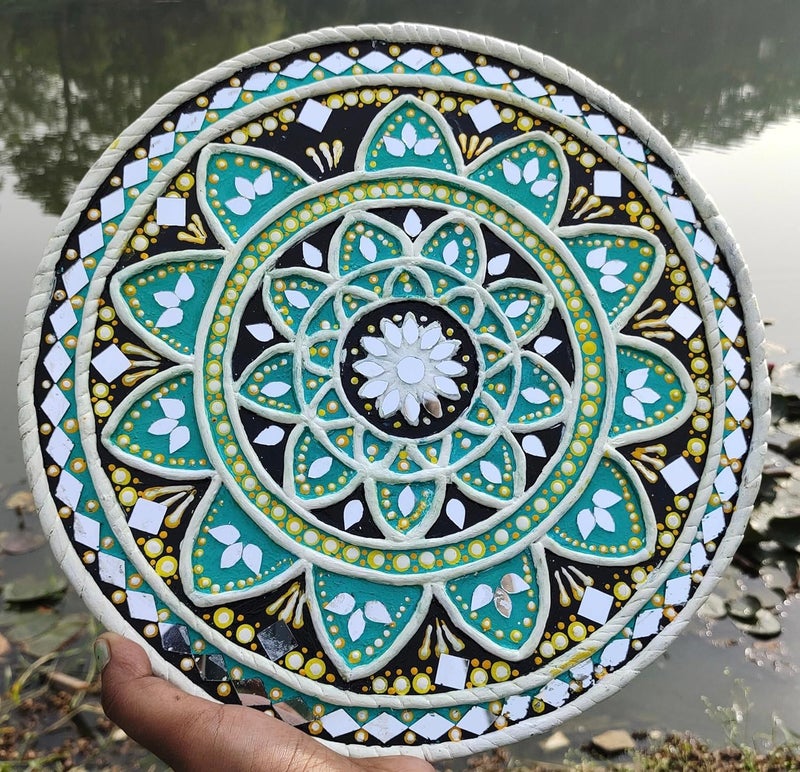 estella ® 18 Inch - 2 Pieces - MDF Board for Art and Craft - Round Wood Circles for Art & Craft | Resin, Lippan, Mandala, Painting, Wall Hanging, Clock Making, Decoration (18 inches, 5.5 mm Thick) - Image 3