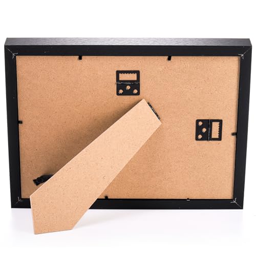 Hacaroa Medal Display Shadow Box, Single Medal and Photo Display Frame Case, Wood Marathon Medal Storage Box for Runners, All Sports Winners, Military Awards, Black - Image 3