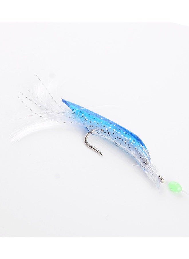 GMORO - Sea Fishing Saltwater Sabiki Hook Rigs Blue Tube Tuna Lures Trolling Fishing Herring Bait Jig soft lure Sabiki lure, Ideal For Freshwater and Saltwater - Image 1