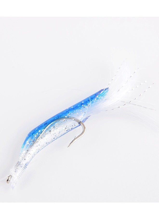 GMORO - Sea Fishing Saltwater Sabiki Hook Rigs Blue Tube Tuna Lures Trolling Fishing Herring Bait Jig soft lure Sabiki lure, Ideal For Freshwater and Saltwater - Image 1