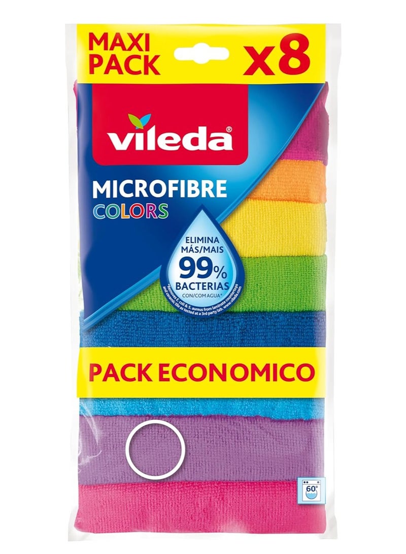 فيليدا قطعة قماش من الألياف الدقيقة، ماصة وقابلة للغسل، عبوة من 8 قطع