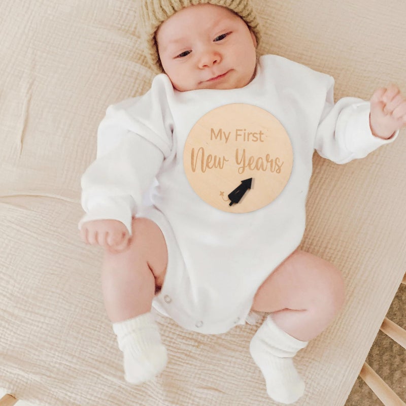 Rweseo My First Holiday Milestone Cards - Baby First Holiday Wood Sign Baby Shower,Holiday Monthly Milestones,Baby First Halloween/Hanksgiving/Christmas/Valentine's Day/St. Patrick's Day/Easter - Image 5