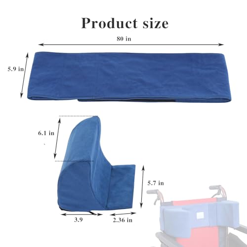 Migeek Wheelchair Lateral Support Cushion Wheelchair Back Support Cushion for Positioning Lateral Foam Wedge Cushion for The Elderly BlueWaist Rest - Image 5