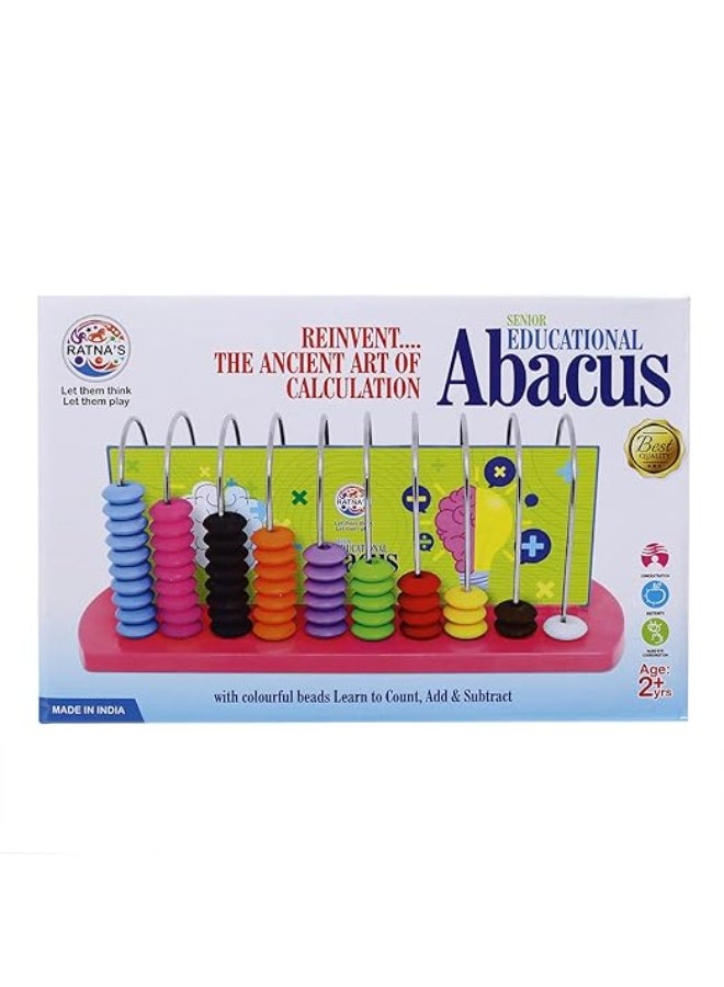 RATNA'S Ratnas Educational Abacus Senior for Kids to Count, add & Subtract with Colourful Beads Multicolor - Image 4